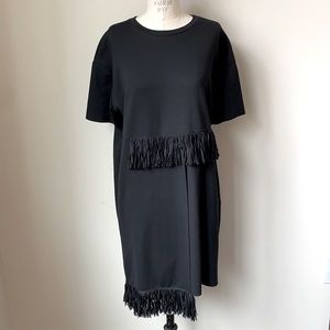 ZARA asymmetric fringe dress